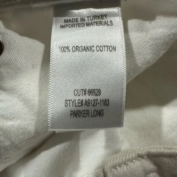 Agolde Parker Long White Denim Jean Shorts Size 31 (12) New! - Picture 15 of 15